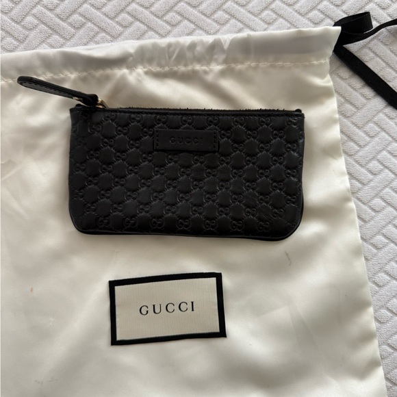 Authentic Gucci coin key wallet pouch. Black leather. Made in Italy - Picture 10 of 11